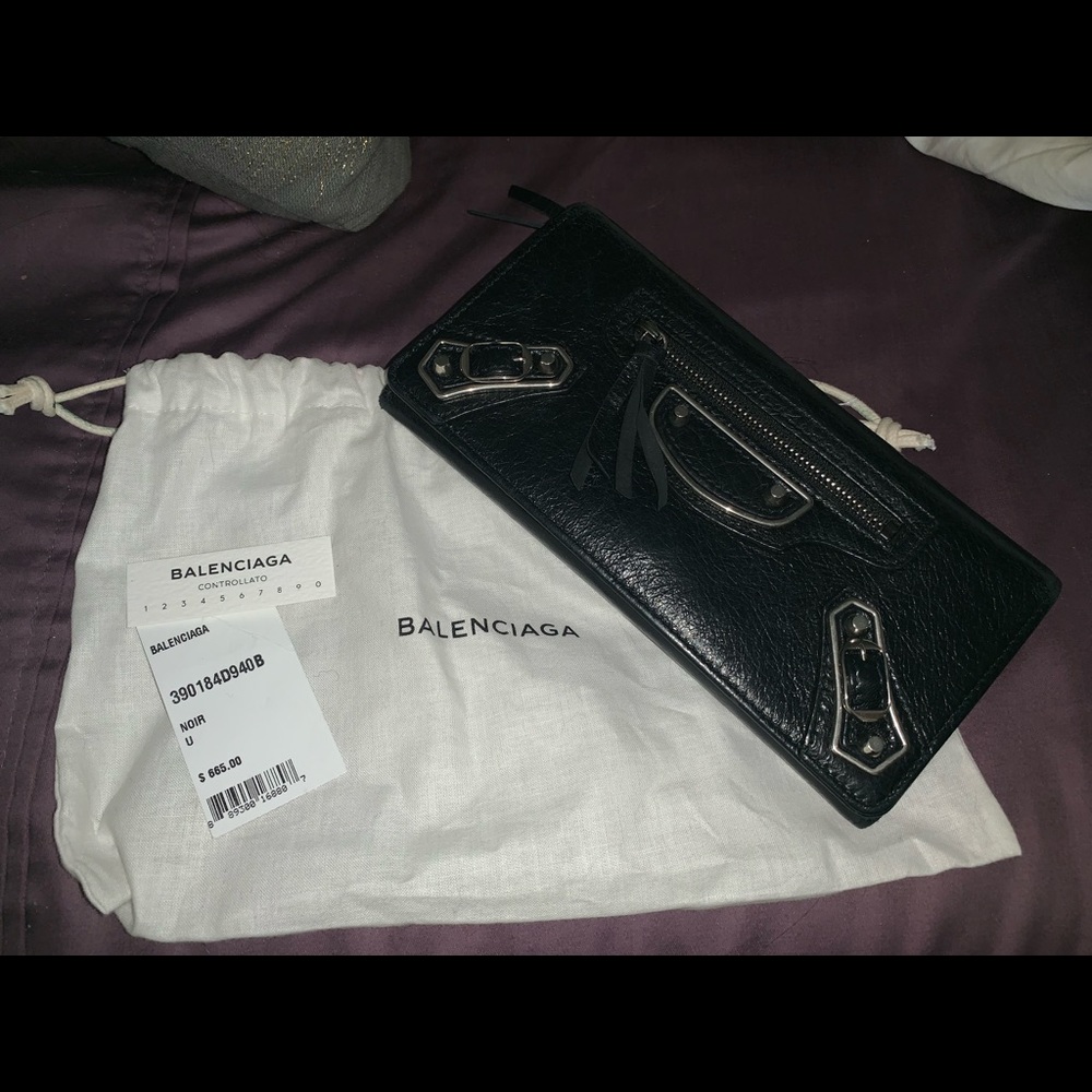 Balenciaga Long Black Wallet
